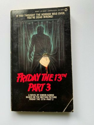 Friday The 13th Part 3 Vintage Novel Simon Hawke Soft Covered Book Movie Jason