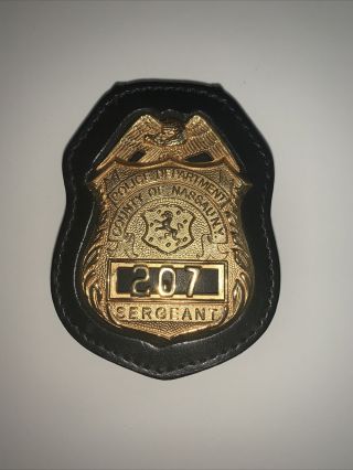 Nassau County Police Department Sergeant Badge Shield