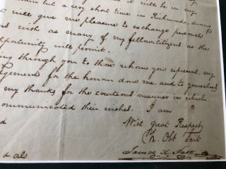 President James Polk Signed Autographed Letter As President1847 RR 2
