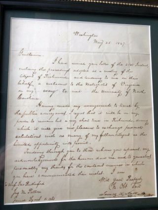 President James Polk Signed Autographed Letter As President1847 RR 3