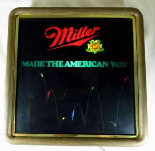 Vintage 1985 Miller High Life Beer Lighted Motion Bouncing Ball Sign