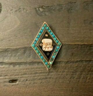 Extremely Rare Delta Kappa Epsilon Dke Fraternity Pin From The 1870s
