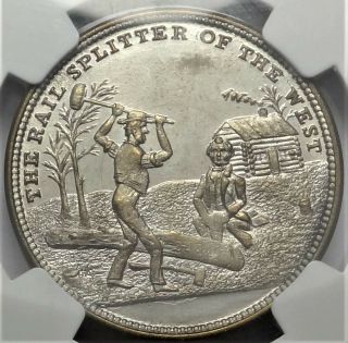 1860 Abraham Lincoln Presidential Political Campaign Medal NGC MS63 AL - 1860 - 41 3