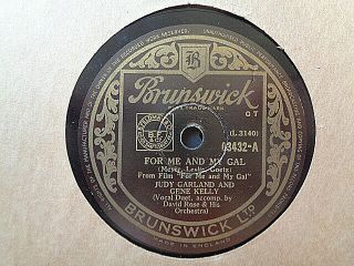 Judy Garland & Gene Kelly - For Me And My Gal / Wore A Tulip 78 Rpm Disc (a, )