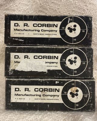 Vintage D.  R.  Corbin 7/8 X 14t Bullet Making Dies - Very Old & Slightly Rusty - Box