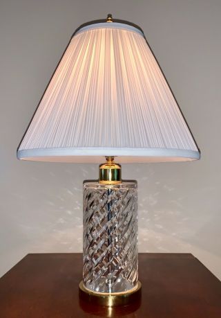 Waterford Crystal Vintage 21 1/4 Inch Table Lamp Shade Made In Ireland