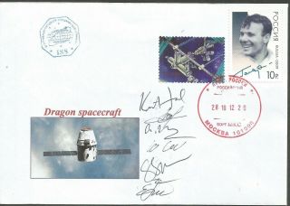Space Mail Flown Cover /dragon Spacex Astronaut Autograph Cosmonaut Autograph