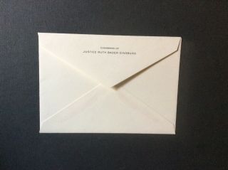 Ruth Bader Ginsburg Supreme Court Very Rare Keepsake Envelope