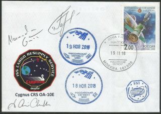 Space Mail Flown Cover /cygnus Nasa Astronaut Autograph Cosmonaut Autograph
