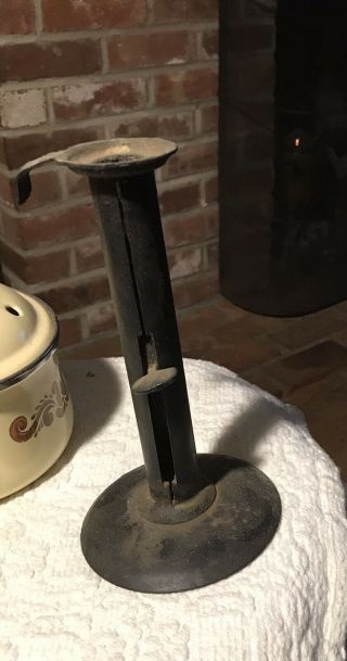 Early 19th Century Hogscraper Push - Up Candlestick