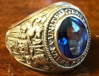 1950 Us Naval Academy Class Ring 14k Gold Usn Navy Bailey Banks & Biddle 26.  8g