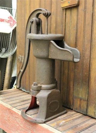 Antique Primitive Cast Iron Water Pump Cedar Rapids Pump Co.