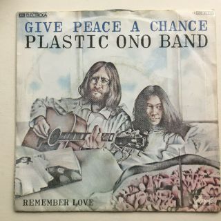 Beatles John Lennon " Give Peace A Chance " German Apple Label Press Ex Cond Vinyl