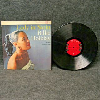 33 Rpm Lp 12 " Record Billie Holiday Lady In Satin Columbia Records Cl 1157