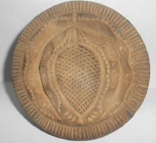 Early American Strawberry Design Butter Print,  Mold,  Stamp Deep Carved,  Penna.  Nr