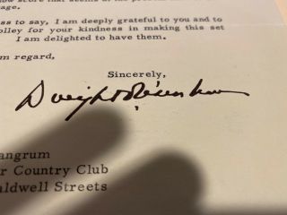 Dwight Eisenhower AUTOGRAPH White House Letter to Pro Golfer. 2