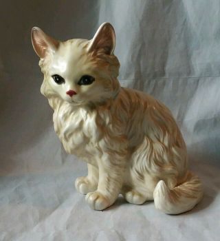 Vintage 5 1/2 " Lefton Japan H1514 White Persian Angora Cat Figurine