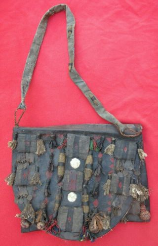 Magnificent Yoruba Tribe Vintage Ifa Fetish & Amulet Divination Bag Nigeria