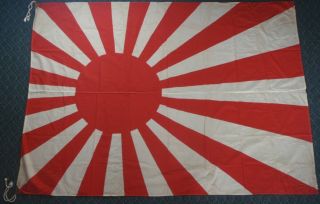 Vintage Large Japanese Imperial Navy Rising Sun Flag 69 " By 49 - 5/8 "