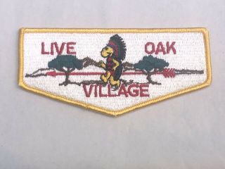 Numbered,  Rare & Very Boy Scout Oa 282 Achewon Nimat Live Oak Village Flap