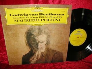 1975 German Nm Dg 2530 646 Stereo Beethoven Sonatas No.  30 & 31 Pollini Cover Exc