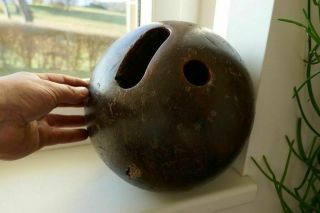 Old Antique Bowling Ball Wood 10 " Rare Heavy Old Bowling Ball,  Around 1900