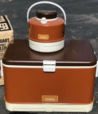 Vintage Thermos Cooler And Jug