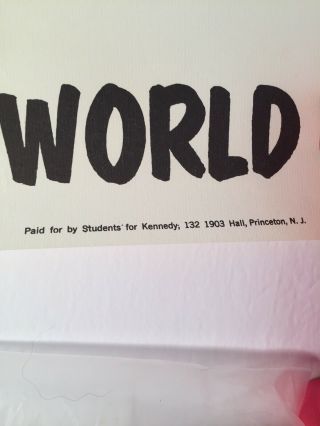 Seek A Newer World BOB KENNEDY POSTER Robert Bobby Kennedy for President Rare 3