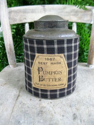 Antique Pantry Tin Pumpkin Butter Label