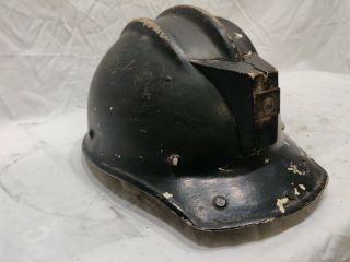 Vintage E.  D.  Bullard Fiberglass Hard Boiled Hard Hat,  Helmet W/miners Lamp Clip