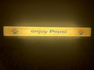 Vintage Enjoy Pepsi Lighted Fountain Soda Sign