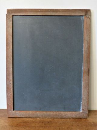 Antique 19th C 2 Sided Primitive School Real Slate Chalkboard Framed 17x13 3