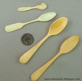 Antique Sailor Made Scrimshaw Spoons