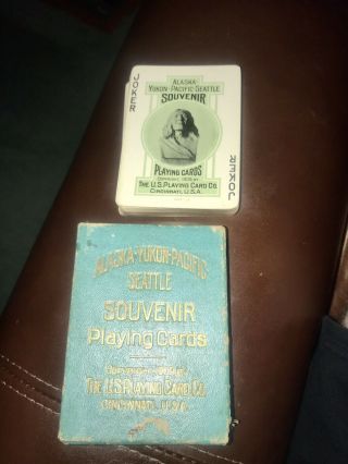 Alaska - Yukon - Pacific - Seattle Souvenir 1909 U.  S.  Playing Cards