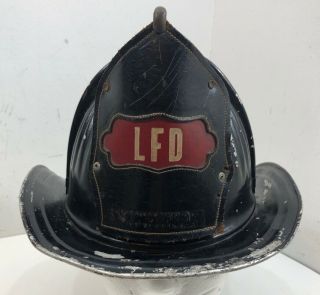 Vintage Cairns & Bros.  Metal Fire Helmet - Lairdsville,  Pennsylvania