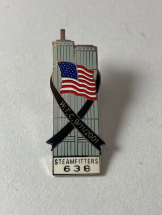 Pipe & Steamfitters Ua 638 Twin Towers / World Trade Center Pin.  W.  T.  C 9/11/2001