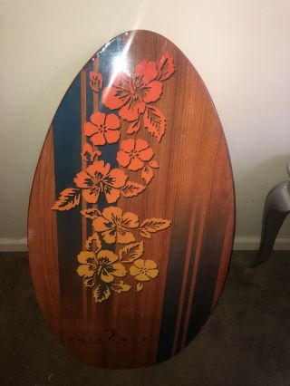 Vintage Skim Board With Hibiscus : For Mojo3397