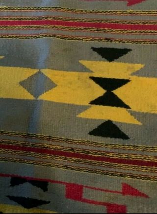 Navajo Rug Double Saddle Blanket Vintage Native American Indian Weaving 2
