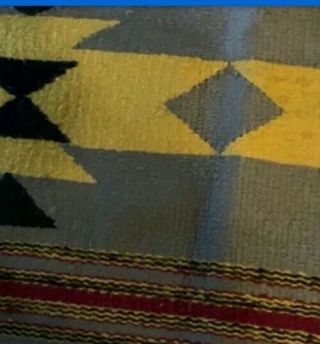 Navajo Rug Double Saddle Blanket Vintage Native American Indian Weaving 3