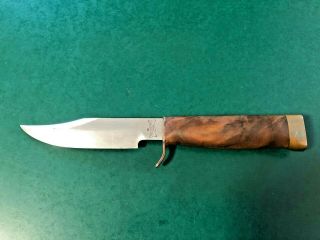 Rare Vintage Very Early Ralph Bone Hand Made Fixed Blade Lubbock Tx Knife