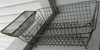ANTIQUE DISH & SILVERWARE DRYING RACK FOR SINK OR DISPLAY 3