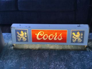 Vintage Coors Beer Advertising Bar Pool Table Lamp Electrical Sign 1960 