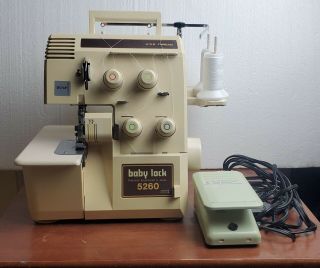 Baby Lock 5260 Serger Vintage Sewing Machine 4/3/2/ Thread Feed Model Bl5260