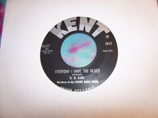 B.  B.  King Everyday I Have The Blues 45rpm 7 " 1959 Org Press Vg,  Count Basie Band