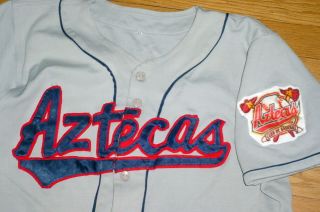 Authentic Vintage Aztecas Mexican Baseball Game Worn Jersey By Rosales Braves ?