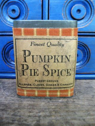 Antique Pantry Tin Pumpkin Pie Spice Label