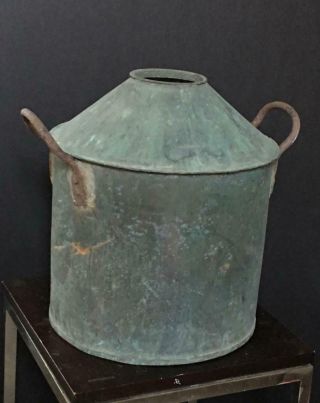 American Antique Country Copper Moonshine Still Boiler Kettle Attic Find