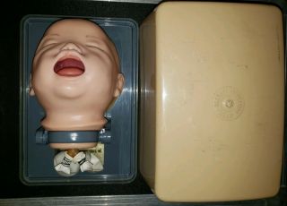 Vintage Head Resusci Intubation Baby Cpr Nursing Training Usa Armstrong Medical