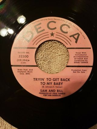 SOUL SAM AND BILL - I need your love to comfort me DECCA 3