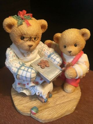 Cherished Teddies “a Dash Of Love To Warm Your Heart” Making Cookies Figurine